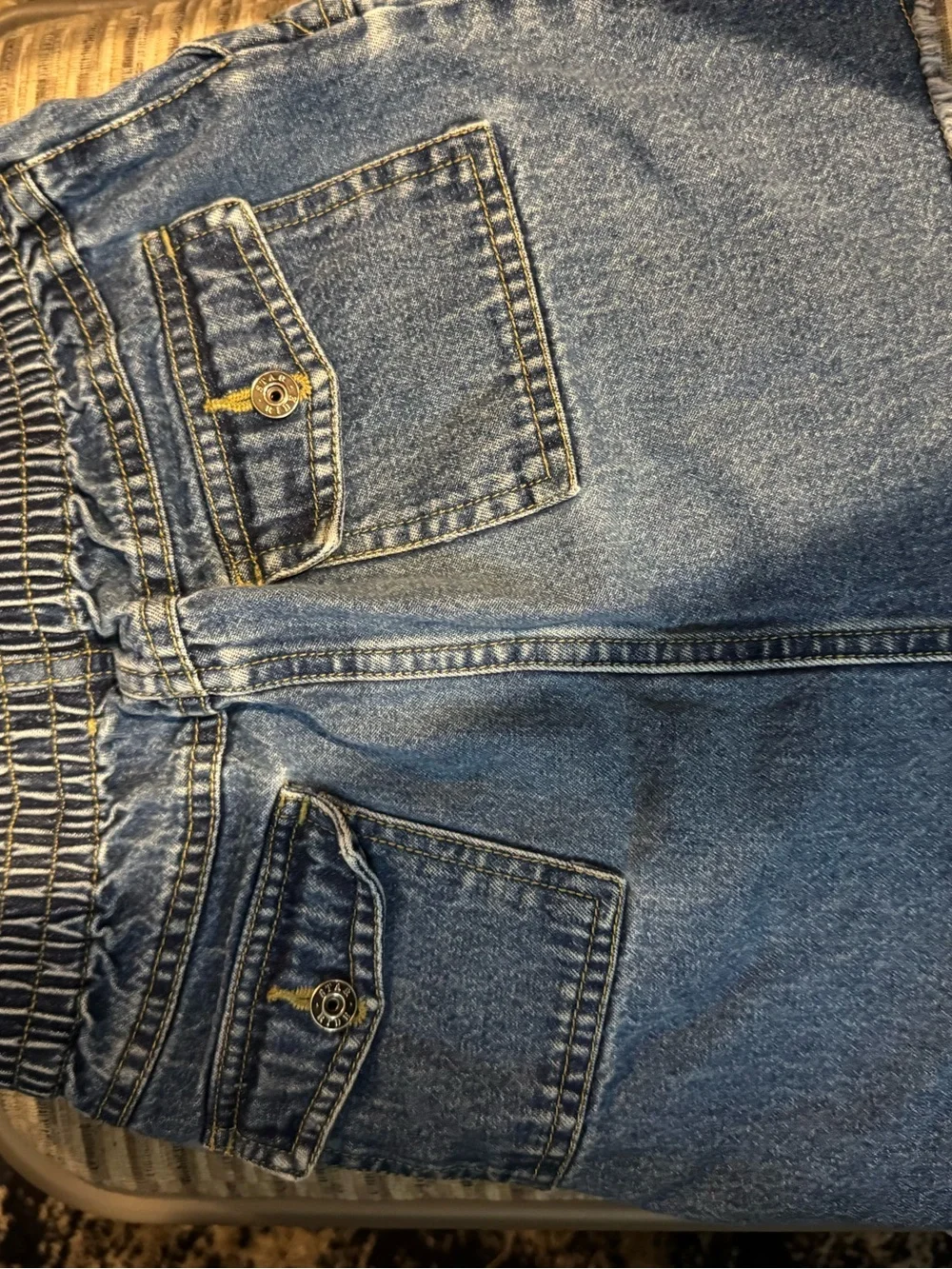 Star Ride  denim-look skirt  with elastic waistband - blue size 6X